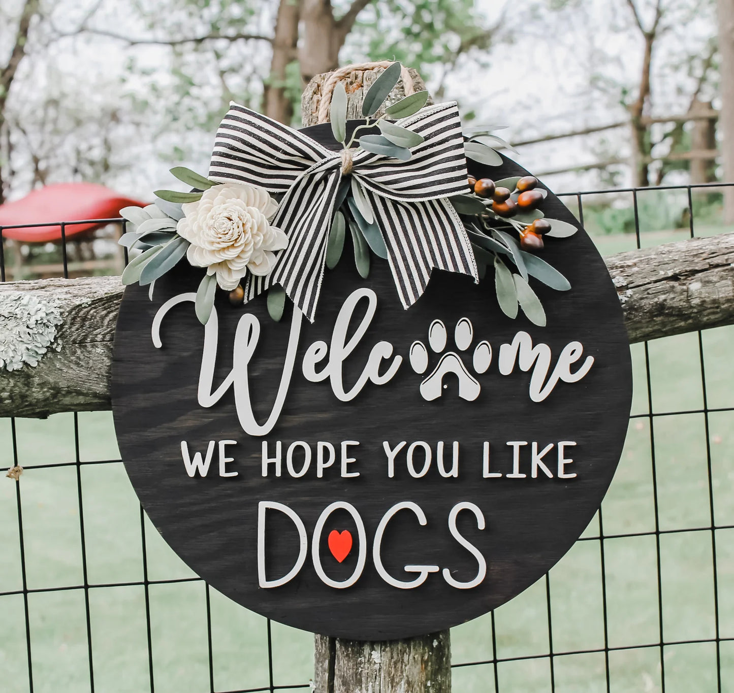 HOT SALE🔥 Funny Dog Welcome Sign - 18″ Front Door Decor 60% off Flash Sale
