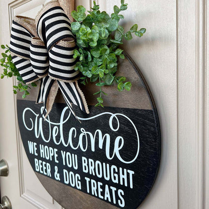 HOT SALE🔥 Funny Dog Welcome Sign - 18″ Front Door Decor 60% off Flash Sale