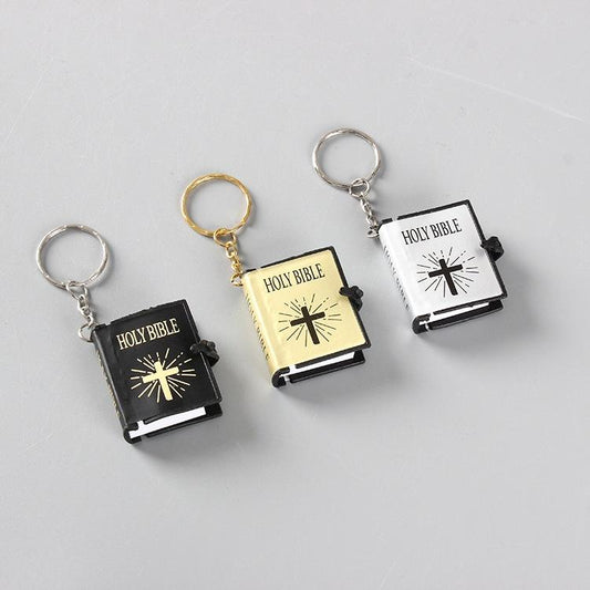 (⚡Last Day Flash Sale-50% OFF)🙏 1:12 Mini Bible Cross Keychain